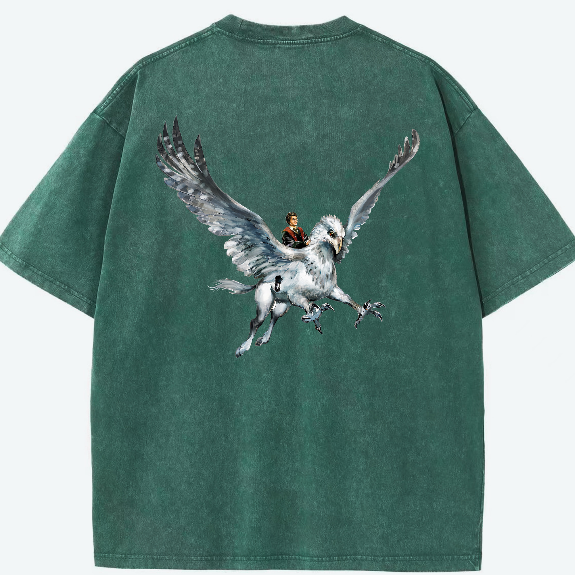 （画像用） Harry Potter ハリー・ポッターシリーズ 綿100% ヴィンテージ風 半袖Tシャツ（背面プリント）